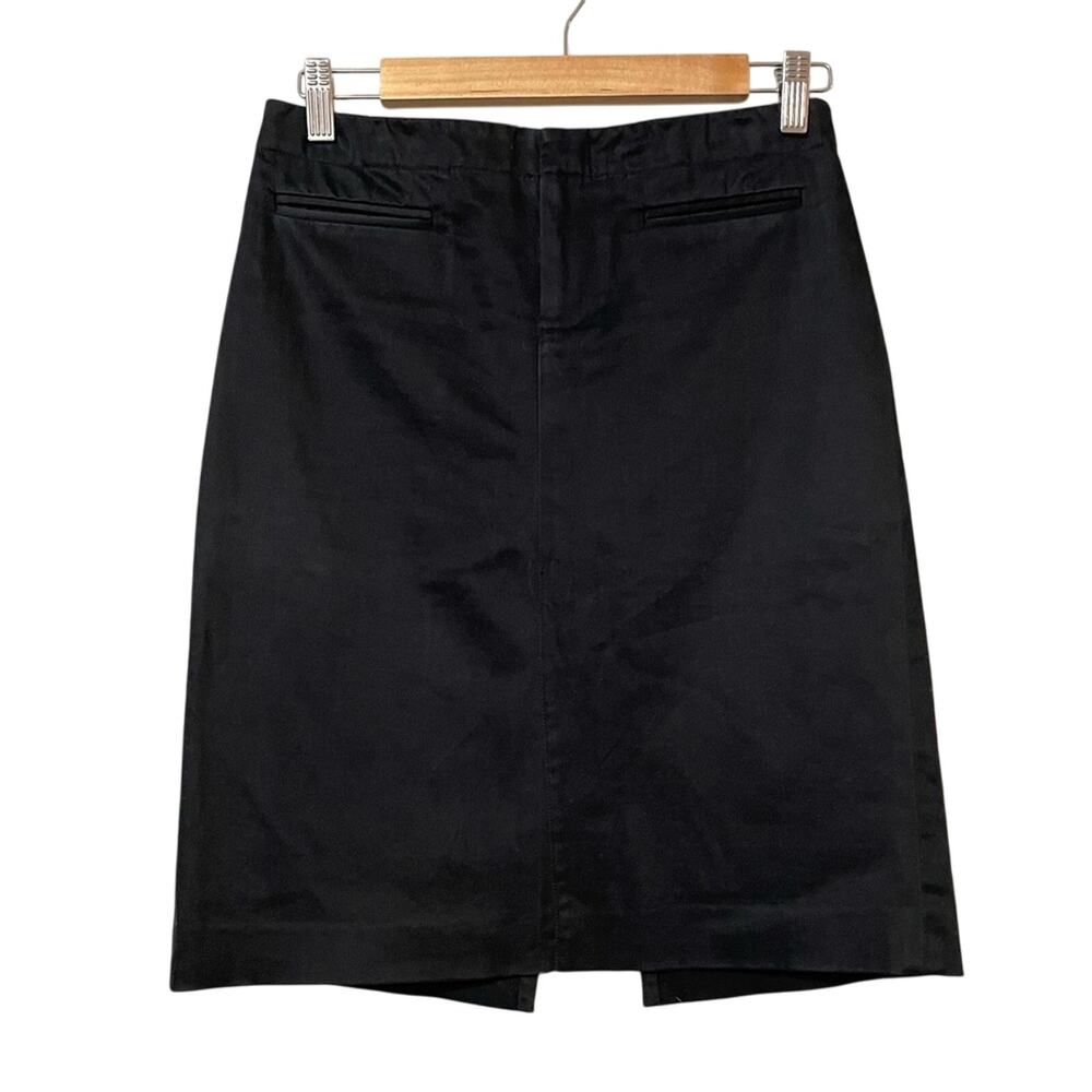 AX Armani Exchange Black Pencil Skirt Womens 0P Straight Preppy Dark Academia